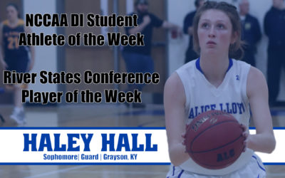 ALC’s Hall Named Athlete of the Week by RSC and NCCAA