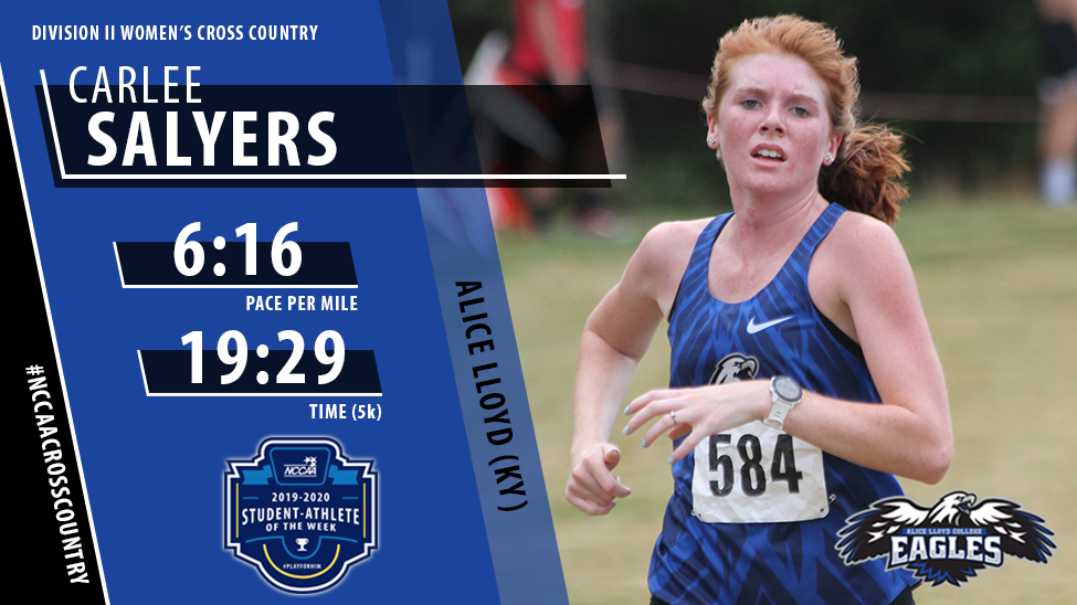 ALC’s Carlee Salyers Named NCCAA Women’s DII Cross Country Student-Athlete of the Week for Second Time